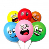 Nafukovací balonky s obličejem průměr 30cm, 10ks