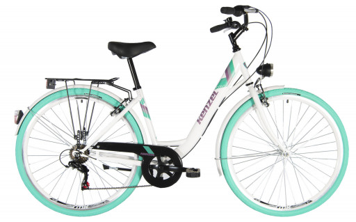 Kenzel Městské kolo Corso Royal 6spd 28" 2022 bílo-tyrkysové