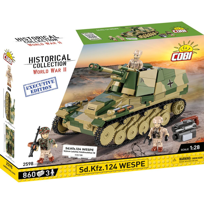 Cobi 2598 II WW Sd. Kfz. WESPE, 1:28, 860 kostek, EXECUTIVE EDITION