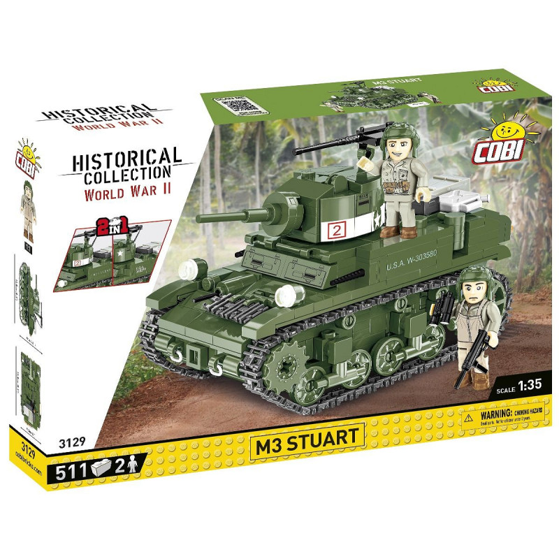 COBI 3129 II WW M3 Stuart, 1:35, 511 kostek