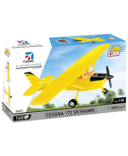 Cessna 172 Skyhawk, žlutá, 1:48, 160 kostek