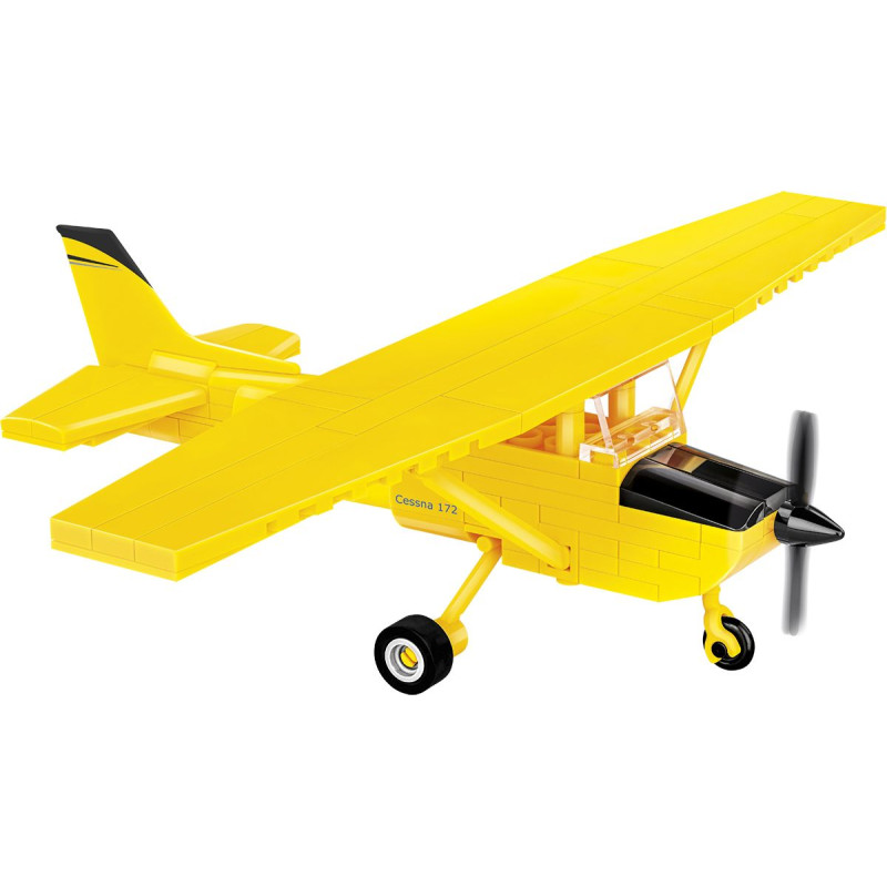 Cessna 172 Skyhawk, žlutá, 1:48, 160 kostek