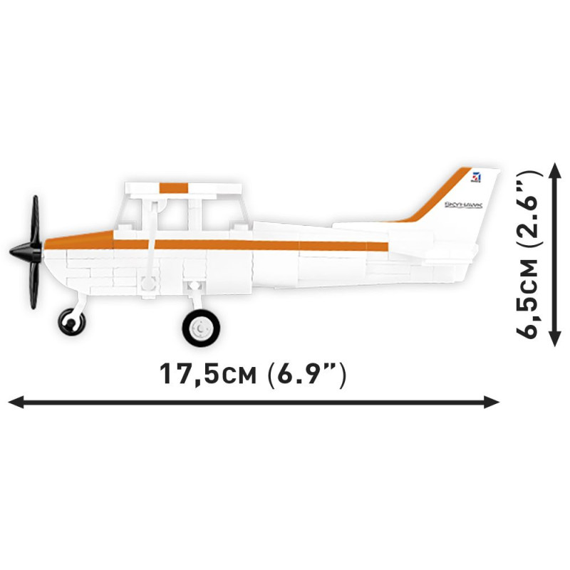 Cessna 172 Skyhawk, bílá, 1:48, 162 kostek