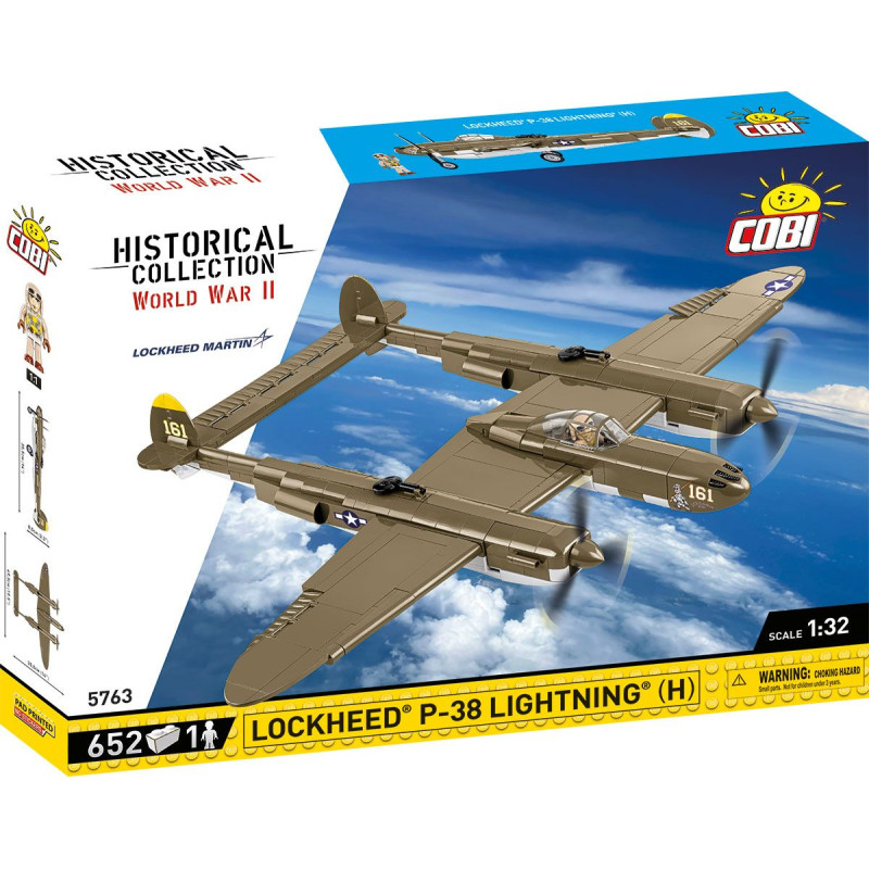 Cobi 5763 Bombardér Lockheed P-38 Lightning (H), 1:32, 652 kostek