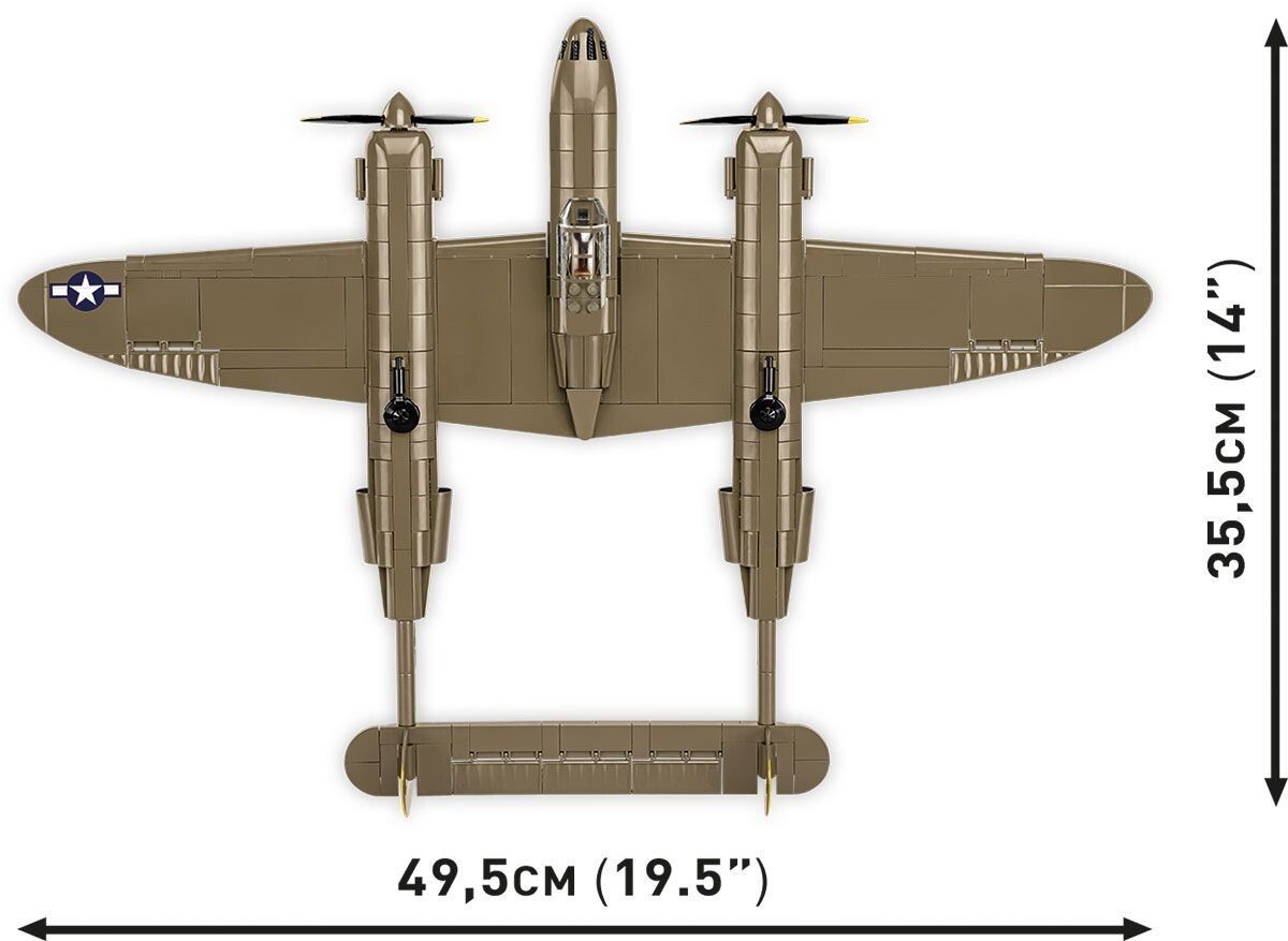 Cobi 5763 Bombardér Lockheed P-38 Lightning (H), 1:32, 652 kostek