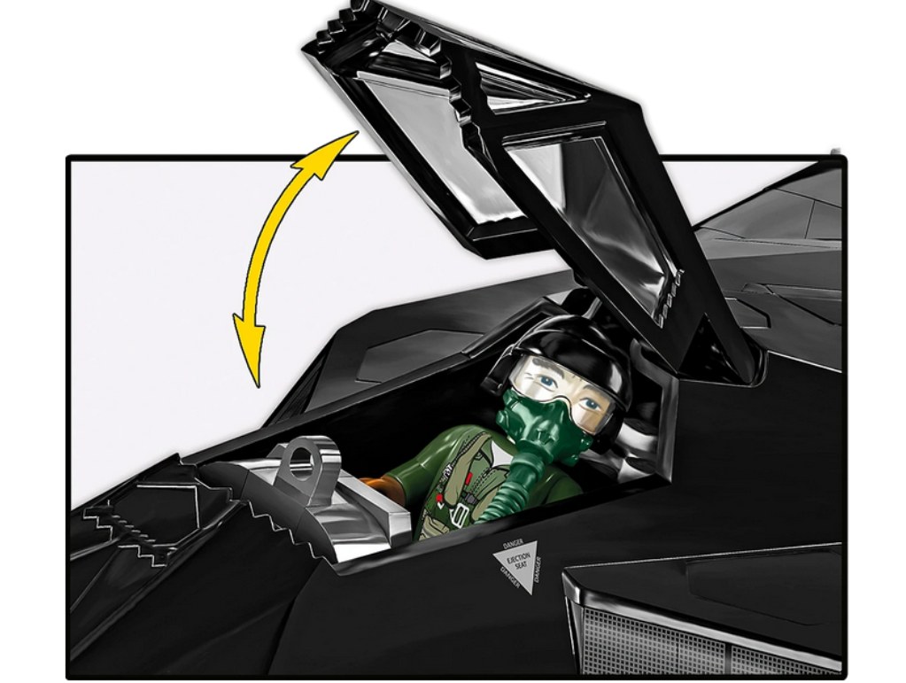 Cobi 5903 Armed Forces Lockheed F-117 Nighthawk, 1:48, 795 kostek, 1 figurka