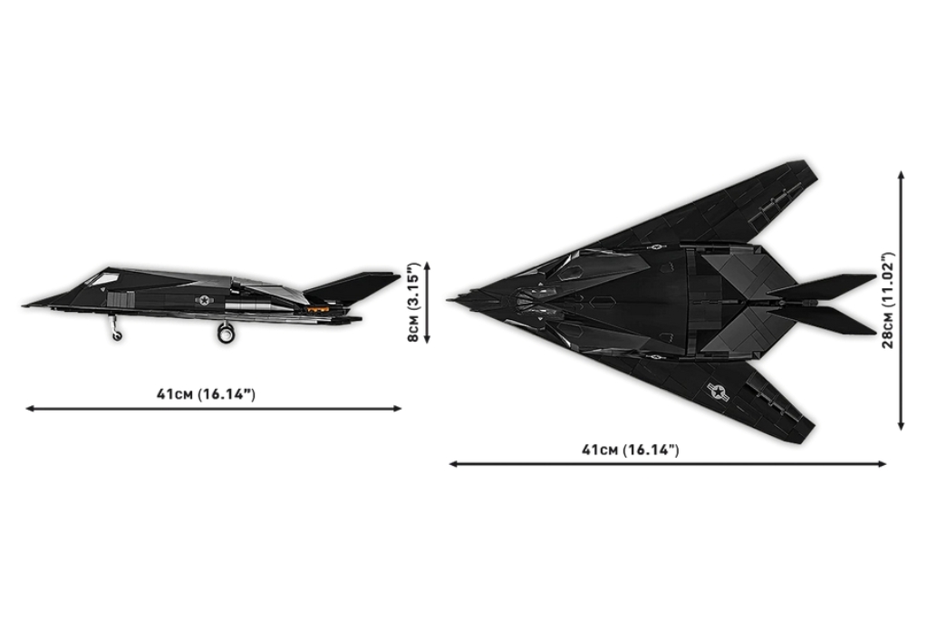 Cobi 5903 Armed Forces Lockheed F-117 Nighthawk, 1:48, 795 kostek, 1 figurka