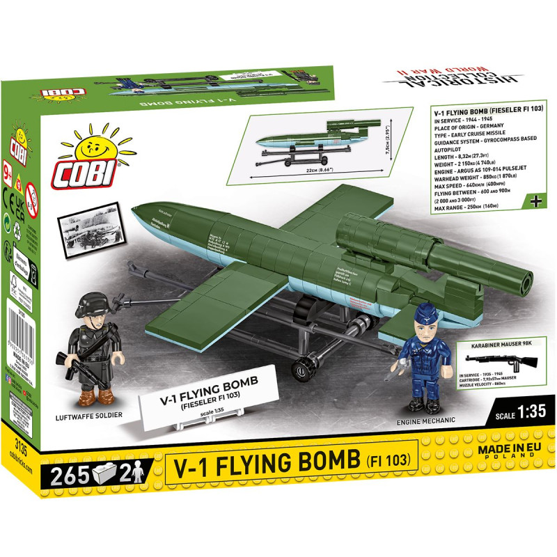 Cobi 3135 II WW V-1 Flying Bomb FI 103, 1:35, 265 kostek
