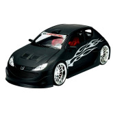 Welly MOQ Peugeot 206 tuning, mat Black 1:24