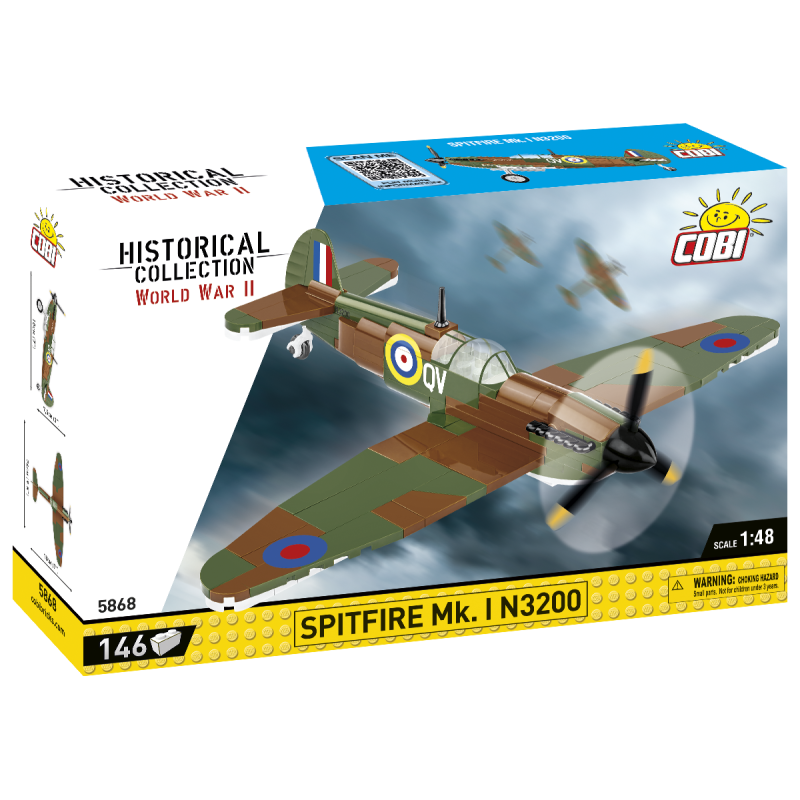 Cobi 5868 II WW Spitfire Mk. I N3200, 1:48, 146 kostek