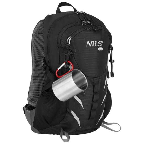 Kempingový hrnek NILS Camp NC17110 s karabinou 300ml, červený