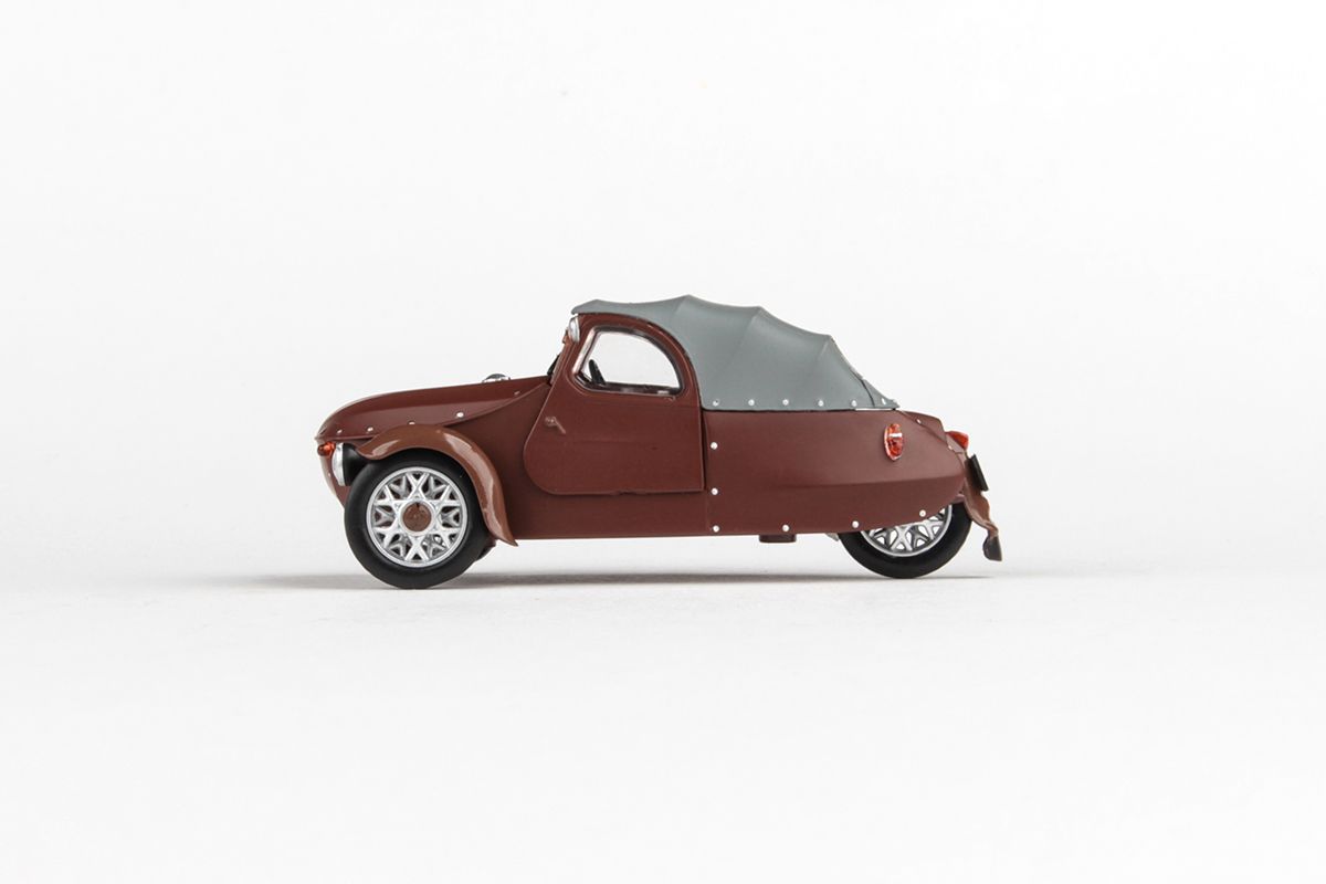Velorex 16/350 (1966) - hnědá/šedá/hnědá 1:43
