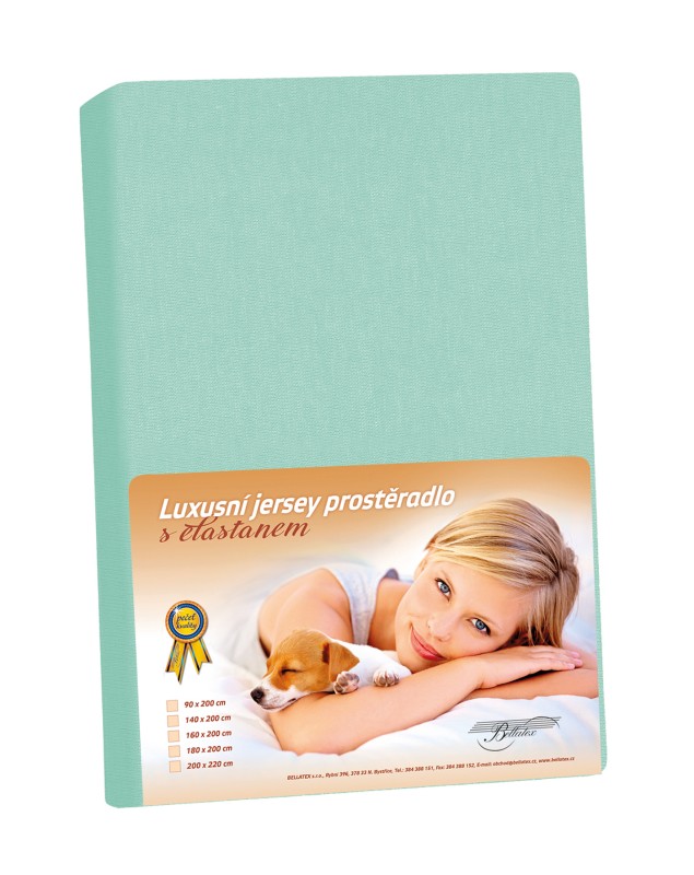 Bellatex Prostěradlo Jersey LUX Tyrkysové - 180x200 cm