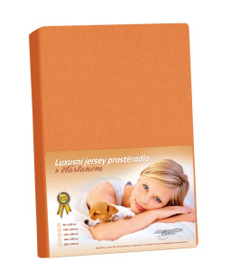 Bellatex Prostěradlo Jersey LUX Mandarinkové - 140x200 cm
