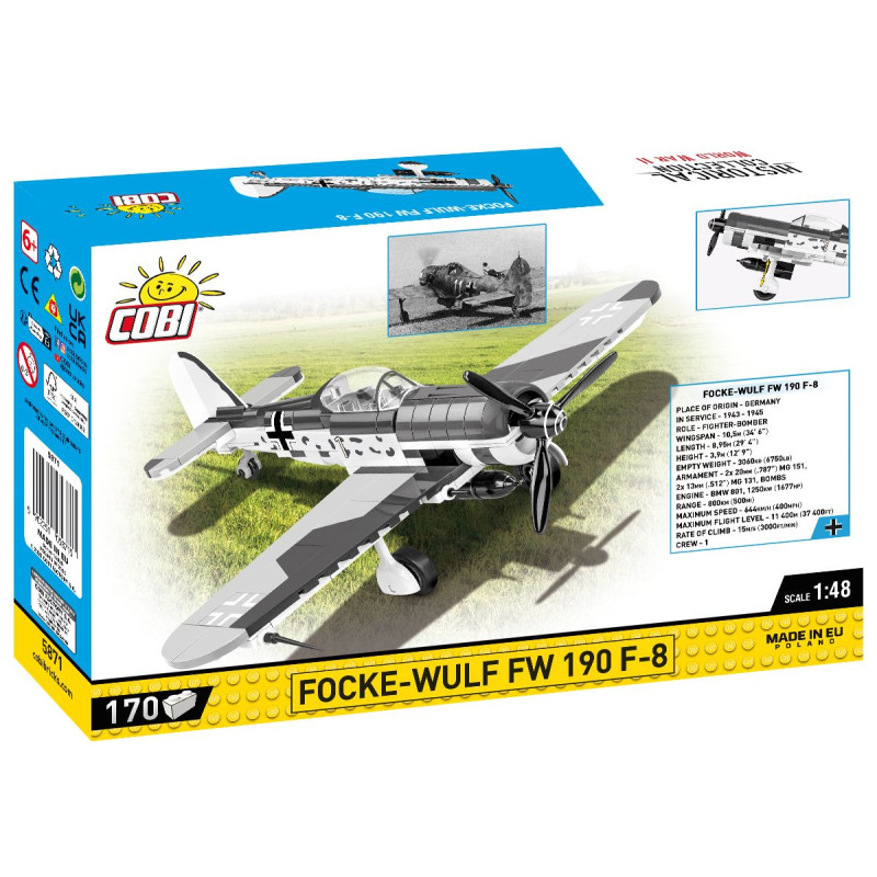COBI 5871 II WW Focke-Wulf Fw 190 F-8, 1:48, 170 kostek