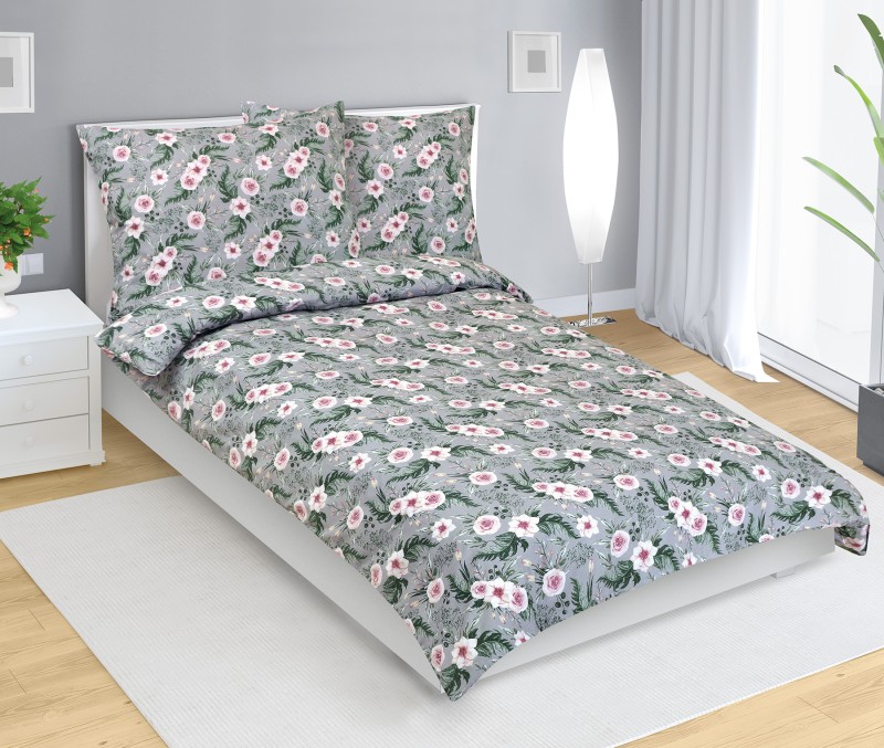 Bellatex Povlečení bavlna, Růže zelená - 140x220, 70x90cm