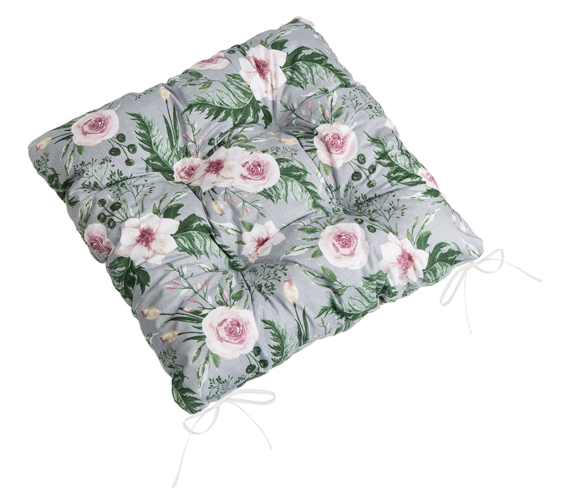 Bellatex Sedák Adéla prošívaný, Růžová růže - 40x40 cm