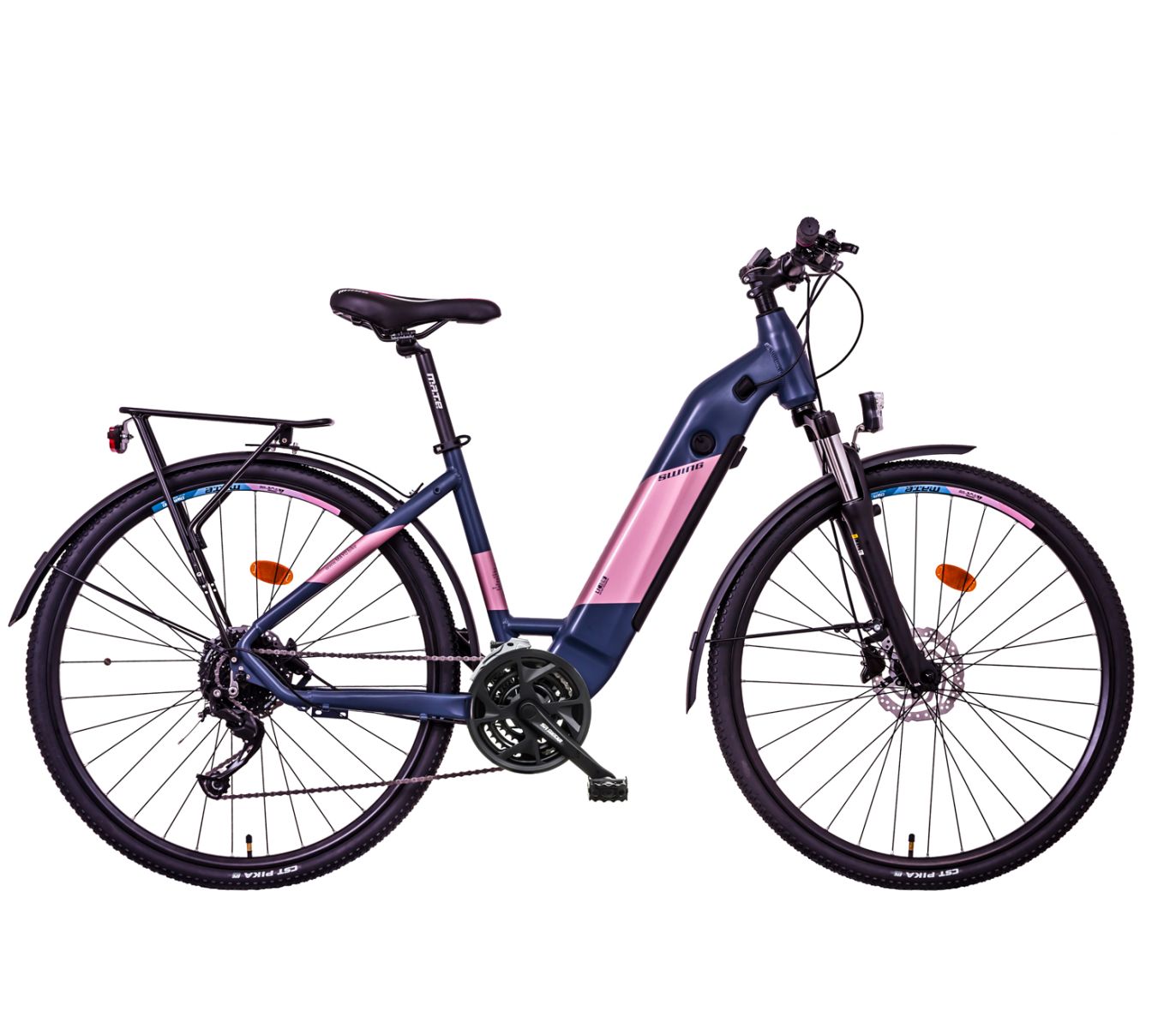 Mayo e-XR Swing Tour D, zadní motor, 36V/14Ah, petrolejově růžový