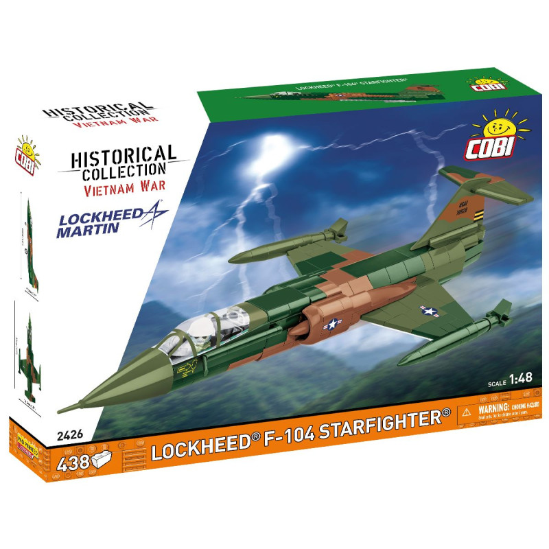 COBI 2426 Vietnam War Lockheed F-104 Starfighter, 1:48, 438 kostek