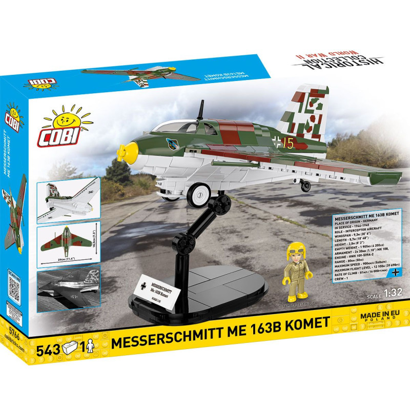 COBI 5766 II WW Messerschmitt Me 163B Komet, 1:32, 543 kostek
