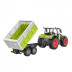 Fleg Traktor CLAAS na dálkové ovládání s přívěsem, 22cm, 1:24