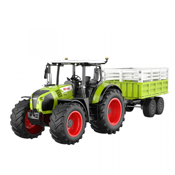 Fleg Traktor CLAAS na dálkové ovládání s přívěsem, 1:24