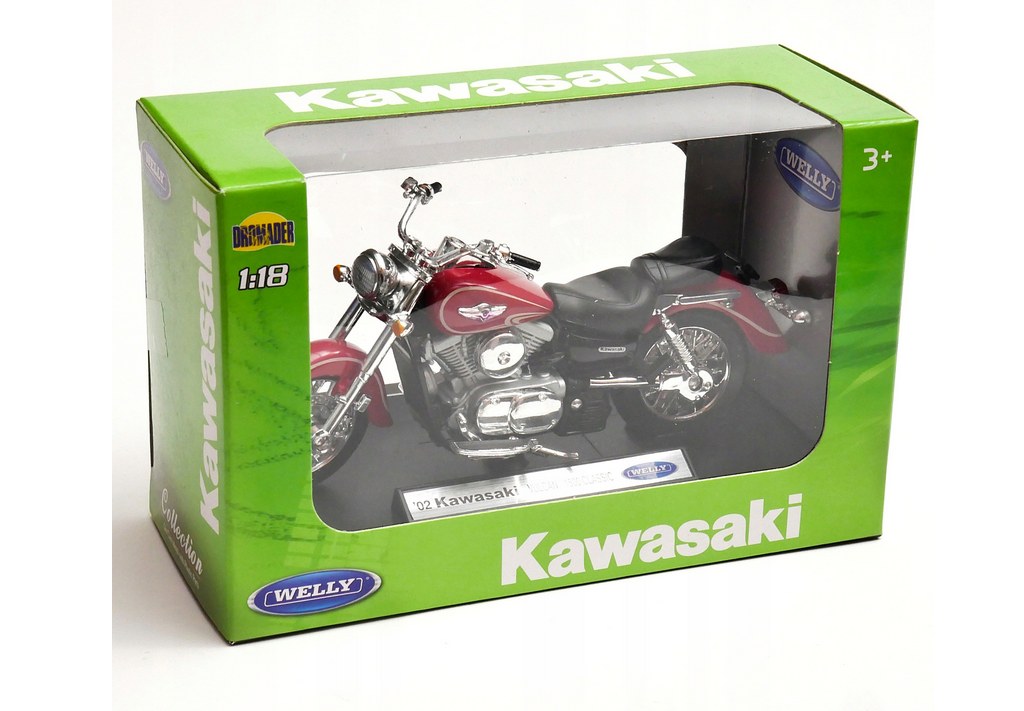 Welly Kawasaki 2002 Vulcan 1500 Mean Streak (red) 1:18
