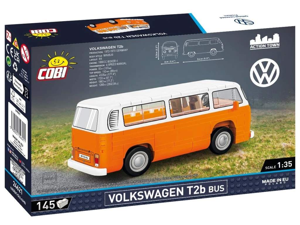 Cobi 24621 Volkswagen T2b Bus, 1:35, 145 kostek