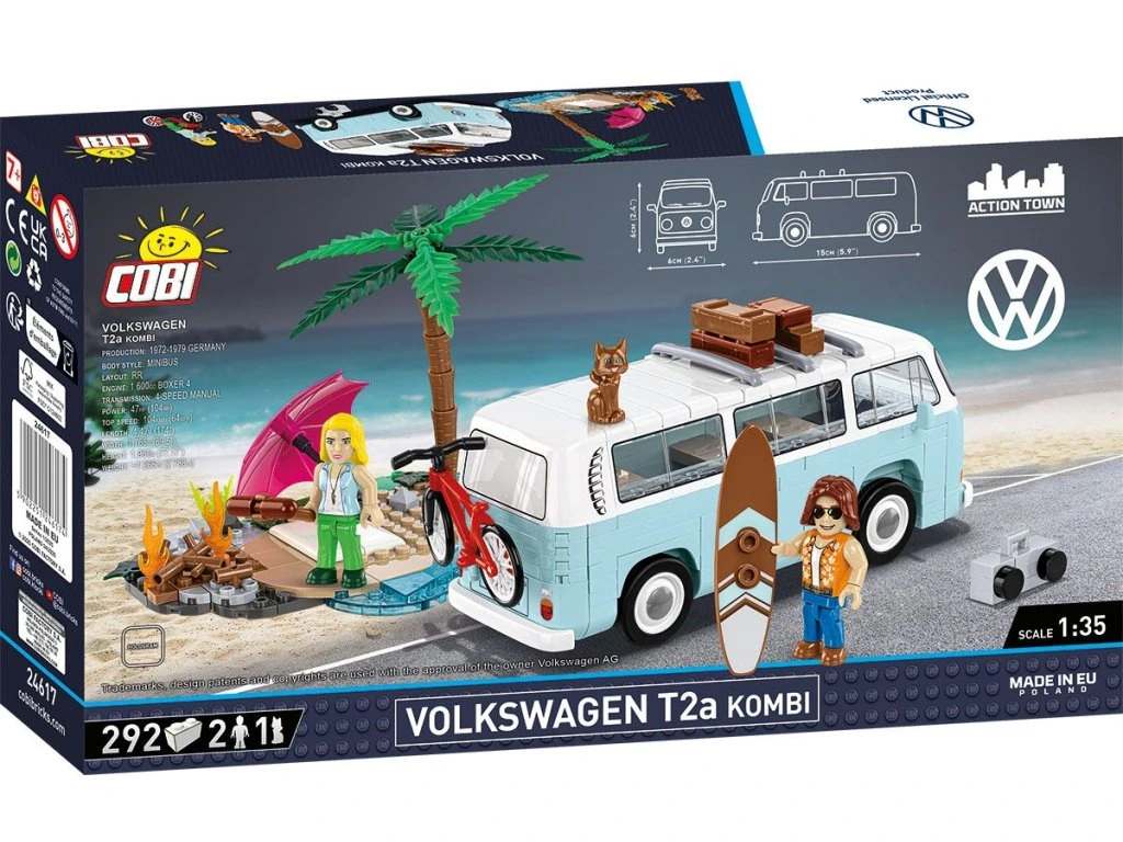 Cobi 24617 Volkswagen T2a Kombi, 1:35, 292 kostek