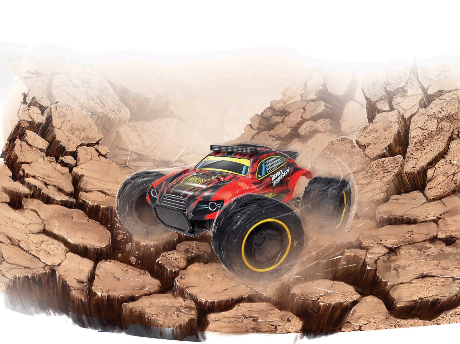 Maisto Tech RC Bad Buggy, červená 2,4 GHz, USB