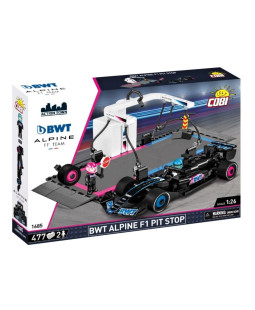 Cobi 1685 BWT Alpine F1 Pit Stop, 477 kostek a 2 figurky 