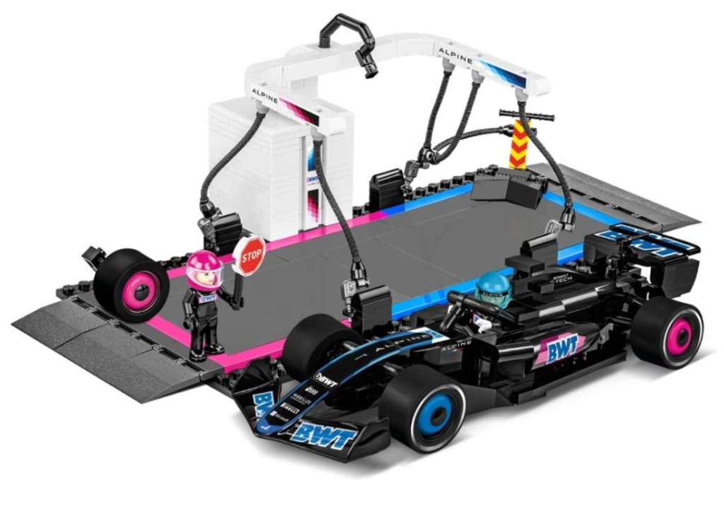 Cobi 1685 BWT Alpine F1 Pit Stop, 477 kostek a 2 figurky