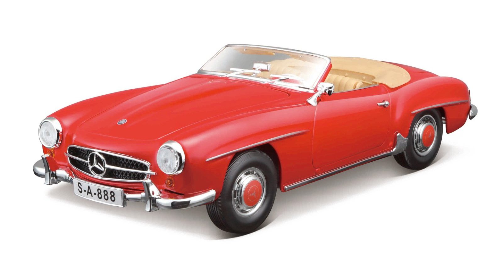 Maisto 1955 Mercedes-Benz 190SL, červená, 1:18