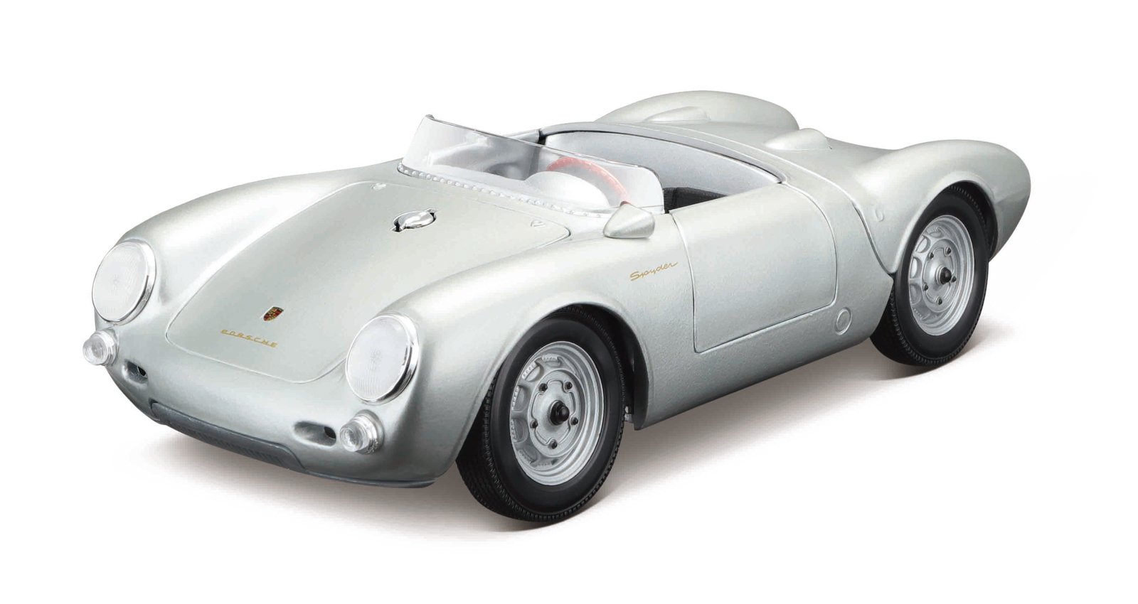 Maisto Porsche 550 A Spyder, stříbrná, 1:18