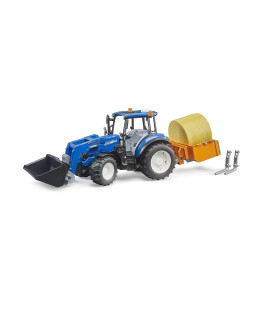 Bruder 2187 Traktor New Holland T5.120 s čelním nakladačem, korbou, vidlemi