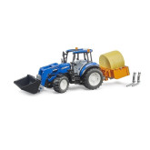Bruder 2187 Traktor New Holland T5.120 s čelním nakladačem, korbou, vidlemi
