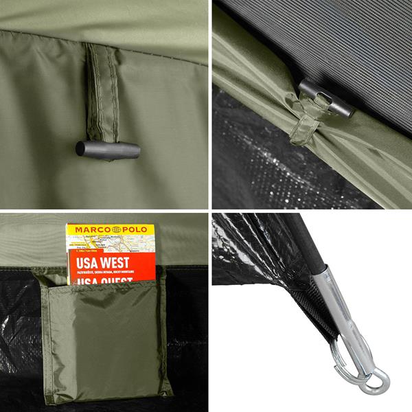 Turistický stan NILS Camp NC6010 Hiker khaki pro 2 osoby