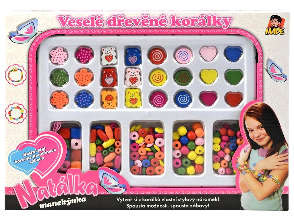 Made Natálka, Veselé dřevěné korálky Medvídci