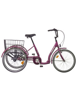 Liberty Tříkolka COMFY 3spd., kaučuková kola, 2025 fialová