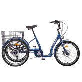 Liberty Trojkolka COMFY 6spd. Disk pro seniory, kaučuková kola, 2025 modrá