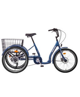 Liberty Trojkolka COMFY 6spd. Disk s diferenciálem, kaučuková kola, 2025 modrá