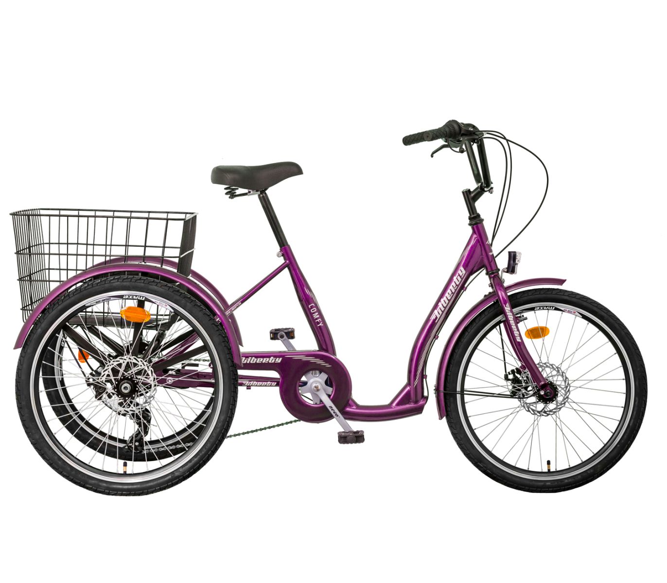 Liberty Trojkolka COMFY 6spd. Disk, diferenciál, kaučuková kola, 2026 fialová