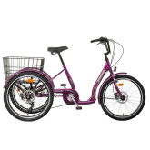 Liberty Trojkolka COMFY 6spd. Disk, diferenciál, kaučuková kola, 2025 fialová