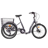 Liberty Trojkolka pro seniory COMFY 6spd. Disk, kaučuková kola, 2025 antracitová