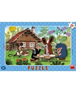 Deskové puzzle 15 dílků - Krtek na návštěvě