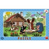 Deskové puzzle 15 dílků - Krtek na návštěvě