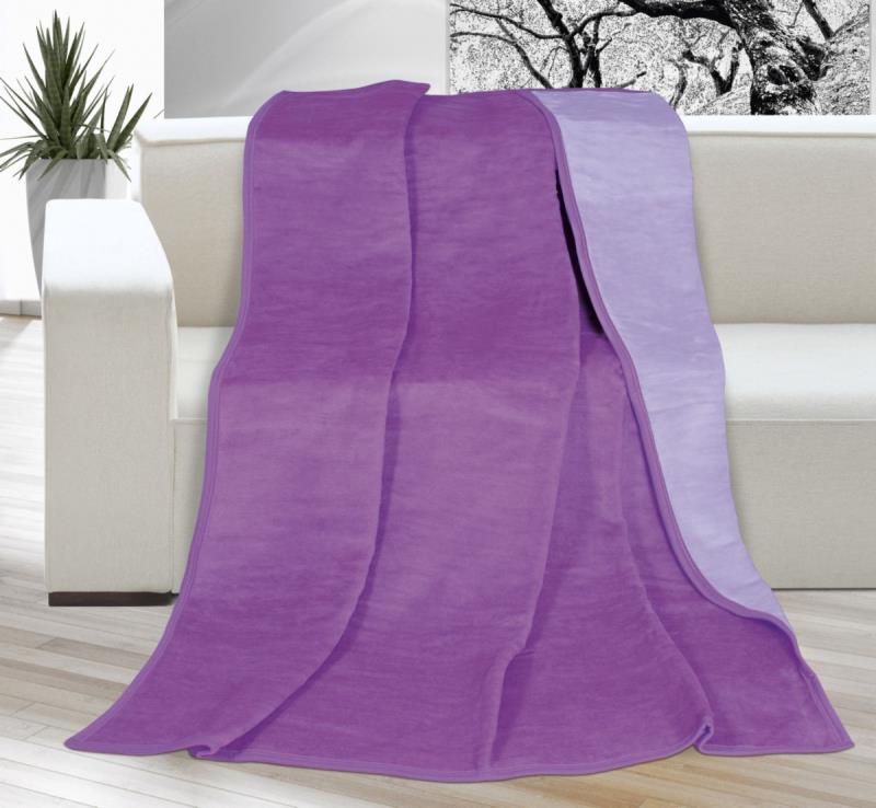 Bellatex Přikrývka KIRA PLUS Tmavě fialová a světle fialová - 150x200 cm
