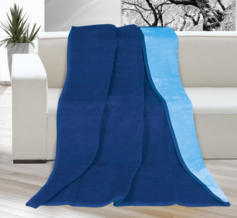 Bellatex Přikrývka KIRA PLUS Tmavě modrá a světle modrá - 150x200 cm