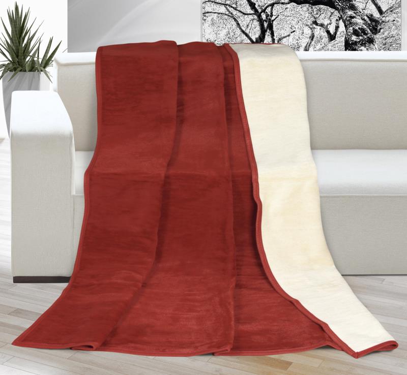 Bellatex Přikrývka KIRA PLUS terra a světle béžová - 200x230 cm