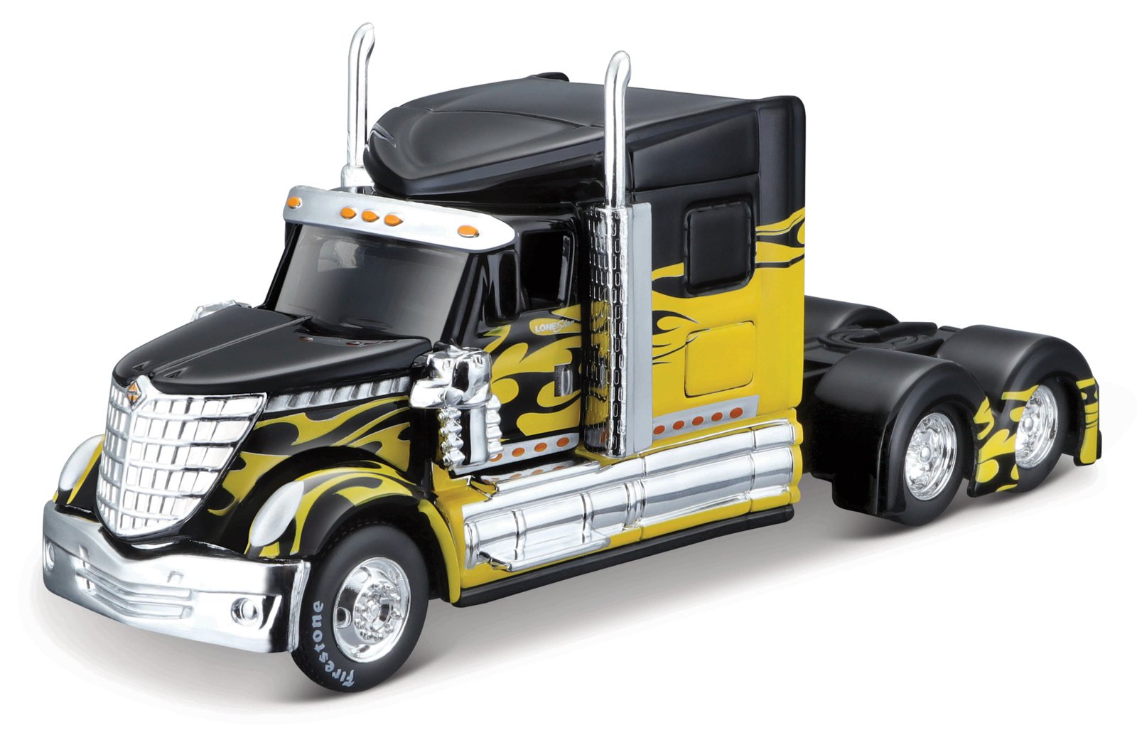 Maisto Custom Rigs, International Lone Star, černo-žlutá, 1:64